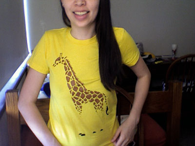 invisible giraffe shirt!