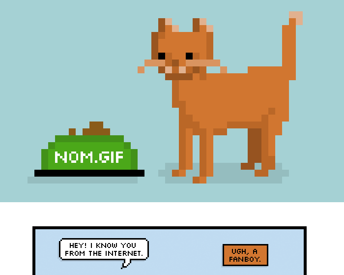 blinking pixel kitty