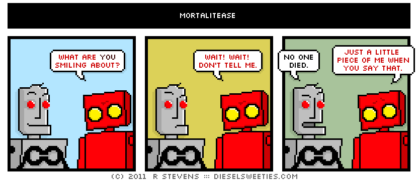 red robot's disappointment